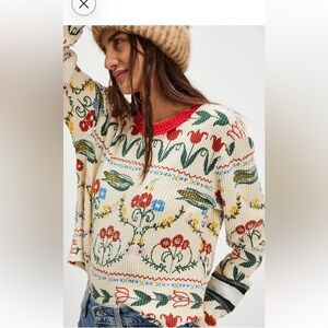 We the free floral thermal top